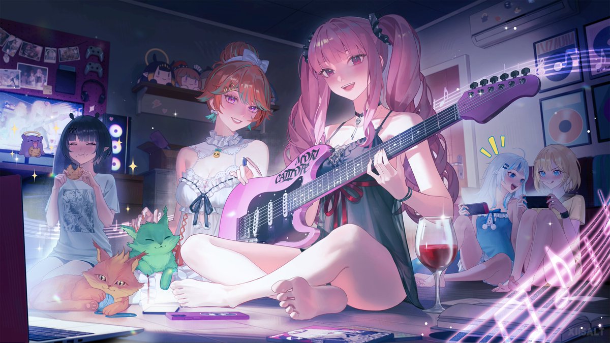 xiisalt_'s tweet image. Finally drew all of Hololive English! Hope you like them🫶