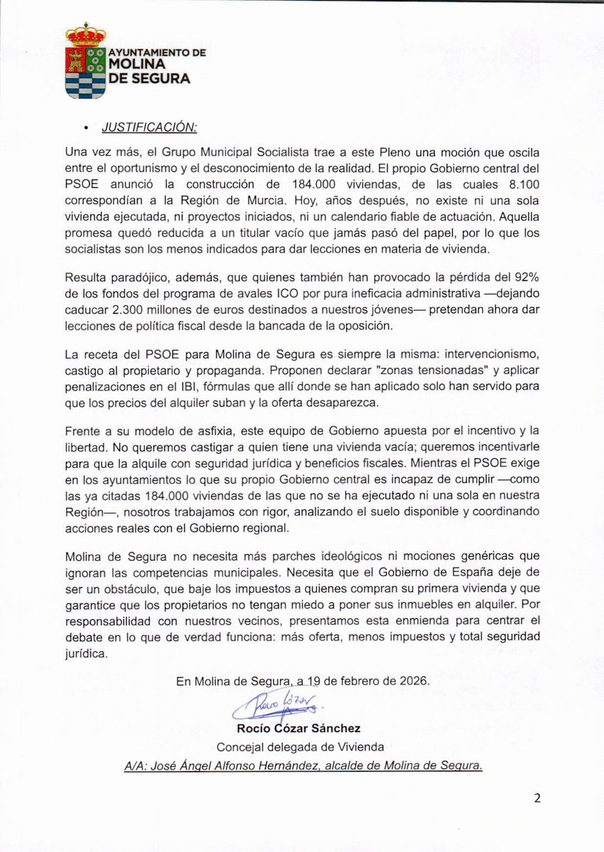 <a href="/jangelalfonso/">José Ángel Alfonso</a> <a href="/FranHernandezG/">🇪🇦 𝔽𝕣𝕒𝕟 ℍ𝕖𝕣𝕟á𝕟𝕕𝕖𝕫 𝔾ó𝕞𝕖𝕫 ®</a> <a href="/Maria_HAviles/">Maria Hernández Avilés</a> <a href="/rocio_cozars/">Rocio Cózar Sánchez</a> <a href="/Carlos1Perello/">Carlos Alberto Perelló Garay</a> <a href="/sergiobernalaya/">Sergio Bernal</a> <a href="/JuaniPatrona/">Juana Martínez Pérez</a> <a href="/JuanDePochiche/">Juan de Dios Garcia Lopez</a> <a href="/PableteGarcia/">Pablo García</a> <a href="/AytMolinaEHyC/">Concejalías de Economía, Hacienda y Contratación</a> 🏡 Consulta aquí la enmienda de sustitución del equipo de Gobierno a la moción sobre deducciones fiscales a la vivienda: