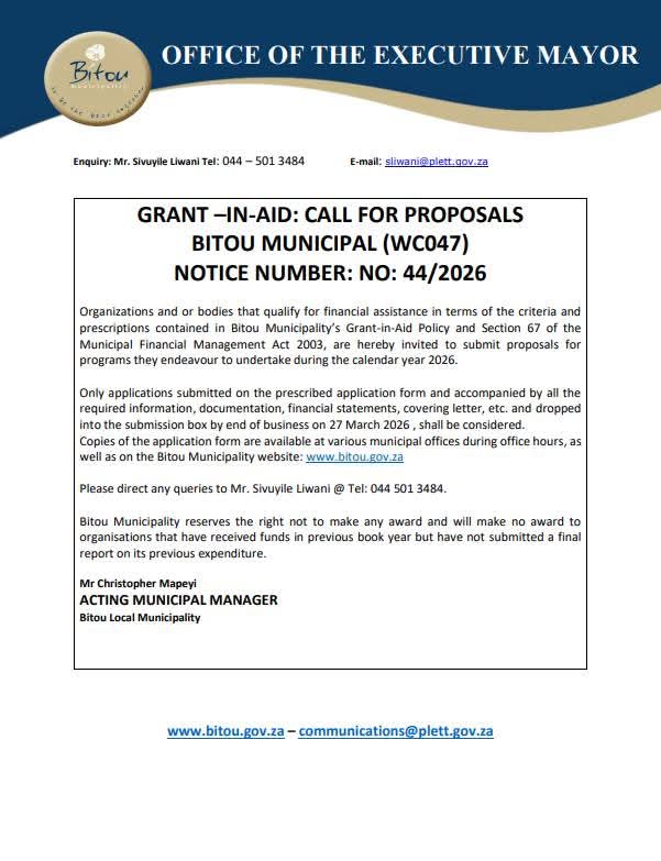 Bitou Municipality tweet media