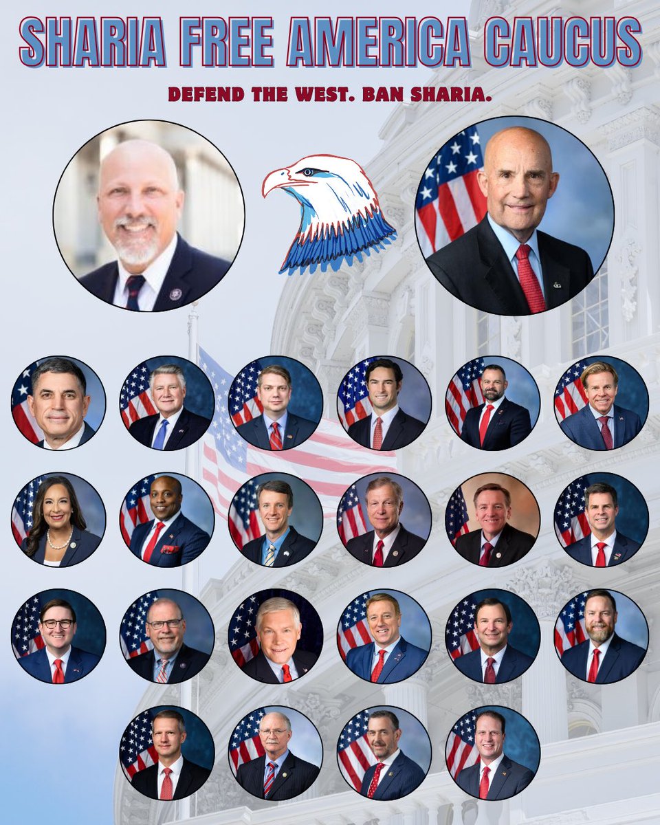 RepKeithSelf's tweet image. 🚨 BREAKING: 42 House Members have joined the Sharia-Free America Caucus, representing 20 states.

Nearly half the country. 🇺🇸

America’s culture, history, and rugged spirit make us exceptional. Sharia stands opposed to our Constitution and way of life.

DEFEND THE WEST.
