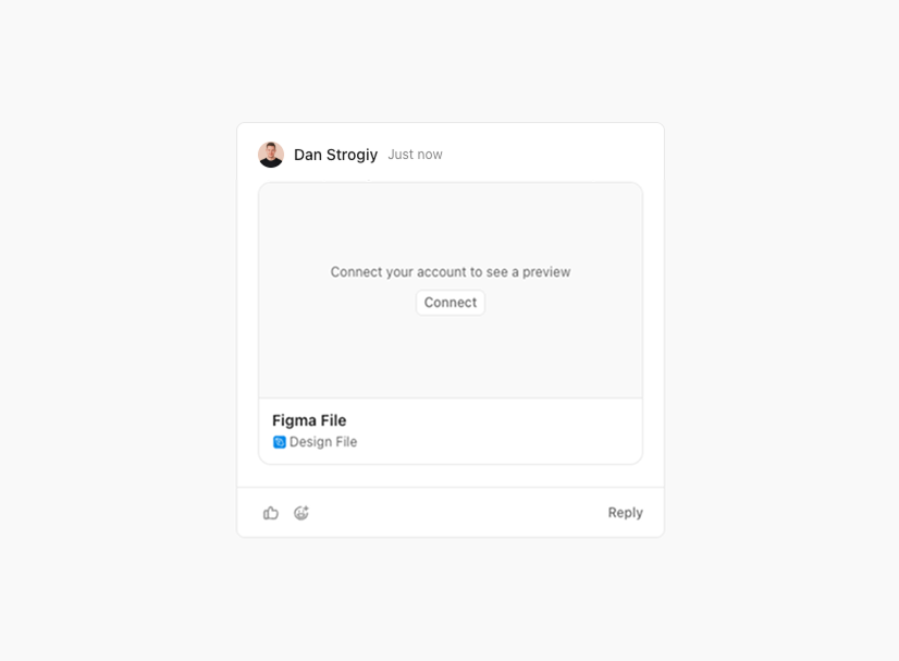 Most useless type of feature in software  - unfurling Figma links to try to show previews instead of just keeping the plain URL. The worst part is when the preview is interactive - just let me click through to the link. Looking at you, <a href="/clickup/">ClickUp</a> 😉