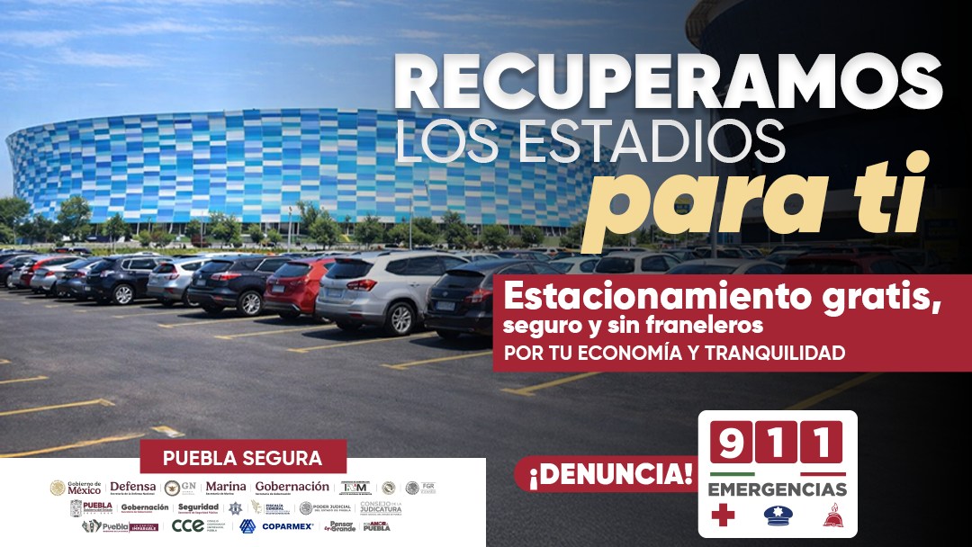 👇🚗 Si vas al Estadio Cuauhtémoc o al Auditorio GNP, recuerda que los estacionamientos son completamente GRATIS y seguros.
