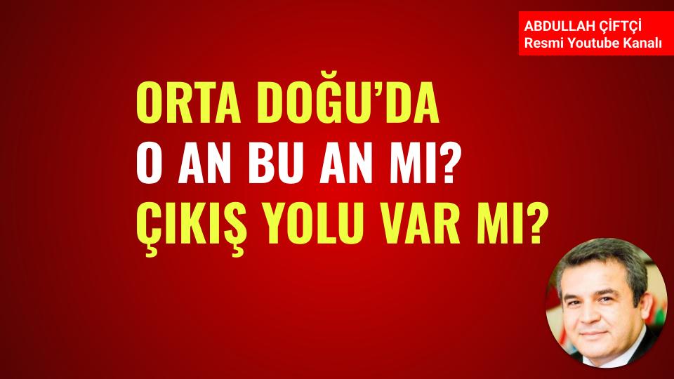 Arkadaşlar

Orta Doğu'da O an bu AN mı?
Çıkış yolu var mı?

Detaylar Youtube kanalımda video sohbetinde
youtube.com/watch?v=weT14f…