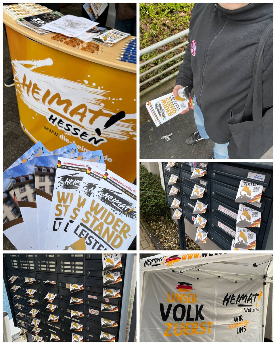 heimat_de's tweet image. Wahlkampfunterstützung in Hessen 

Am vergangenen Wochenende haben JN-Aktivisten aus NRW den Kommunalwahlkampf der Kameraden aus Hessen tatkräftig unterstützt und einen Infostand, sowie Flugblattverteilungen durchgeführt. 

#Hessen #JN #Heimatjugend