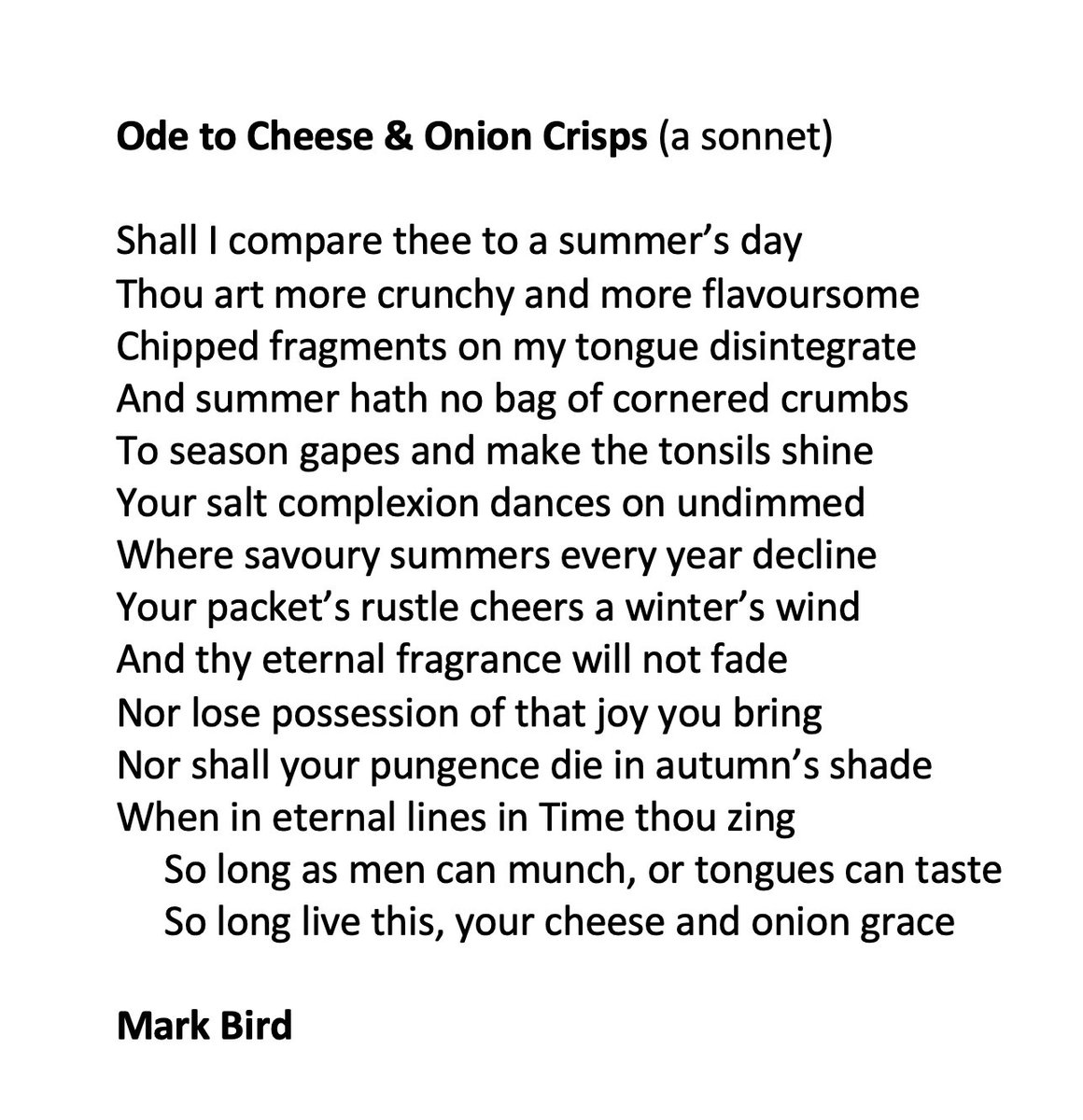 dreambeastpoems's tweet image. I have a vague memory of telling Mum, when I was young, I love her as much as cheese and onion crisps😆. This #WordoftheWeek was made for me. Apologies to #Shakespeare. And @walkers_crisps, get in touch for your next advertising strategy meeting - I'm your man! 😜 #crisps #chips
