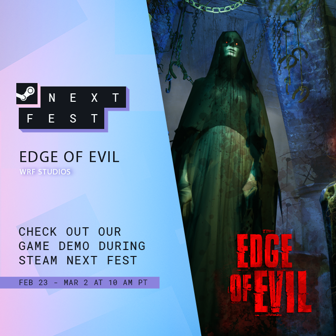 #SteamNextFest starts today and is going all week. If you enjoy creepy atmospheric horror games... Please take a look at the EDGE OF EVIL demo available here... store.steampowered.com/app/3928510/Ed…