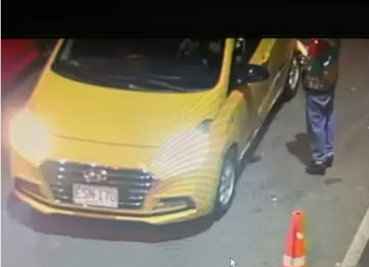 Si alguien tiene información del paradero de Diana Ospina, por favor informar al número que aparece en la imagen o a los organismos de seguridad y policía. Ese sería el taxi que habría abordado por última vez.