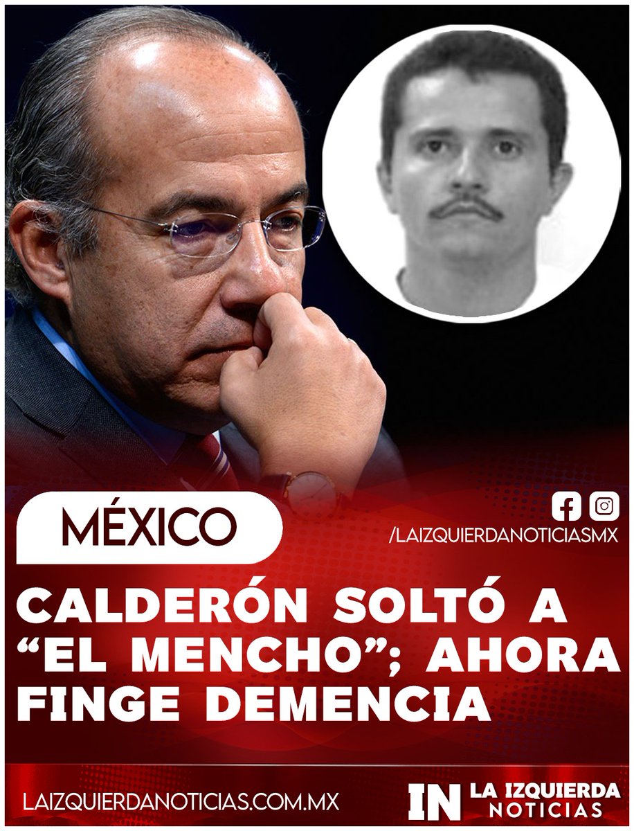 IzqNoticiasMx's tweet photo. ¡CÍNICO! El “Borolas” busca congraciarse y quiere ponerse la medalla por la captura de “El Mencho”. Durante su gobierno, el periodo panista más sangriento surgió el CJNG y en agosto de 2012 la Marina logró su detención en Zapopan, Jalisco, pero pocas horas después fue liberado, supuestamente por órdenes de autoridades estatales y con el respaldo de Calderón.