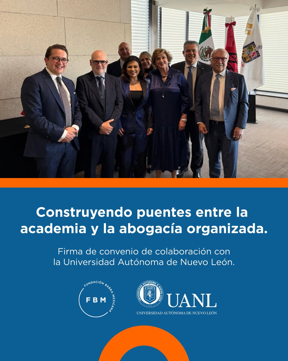 El pasado 19 de febrero, <a href="/ilankatzmayo/">Ilan Katz Mayo</a> nuestro presidente de FBM; @joseluisnassar, ex presidente, y consejeros de la Fundación estuvieron presentes en la firma del convenio entre la <a href="/uanlred/">Red de acompañamiento UANL</a> y <a href="/bma_ac/">bob mark</a>.

Impulsamos alianzas que fortalecen la cultura de la legalidad.
