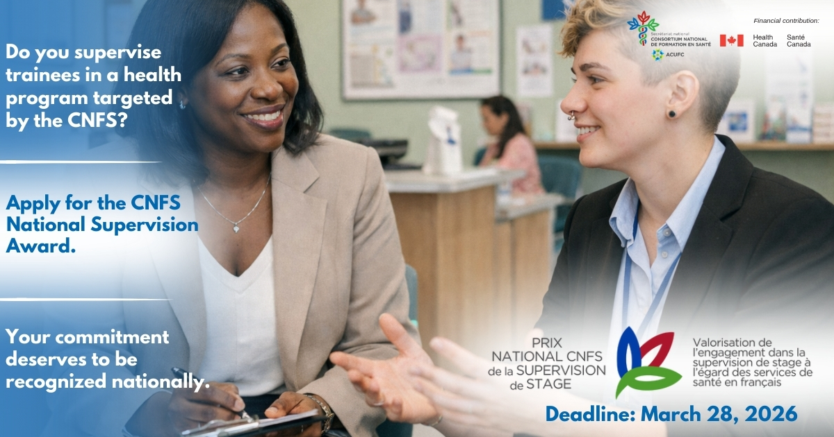 ⌛Time is running out!
There are only a few weeks left to apply for the 2026 edition of the CNFS National Supervision Award.

➡️Deadline: March 28, 2026
➡️For more information: cnfs.net/en/professiona…

#internshipsupervision #CNFS