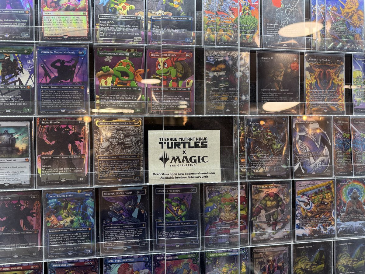 Getting our showcase ready with new TMNT cards, all will be available ...