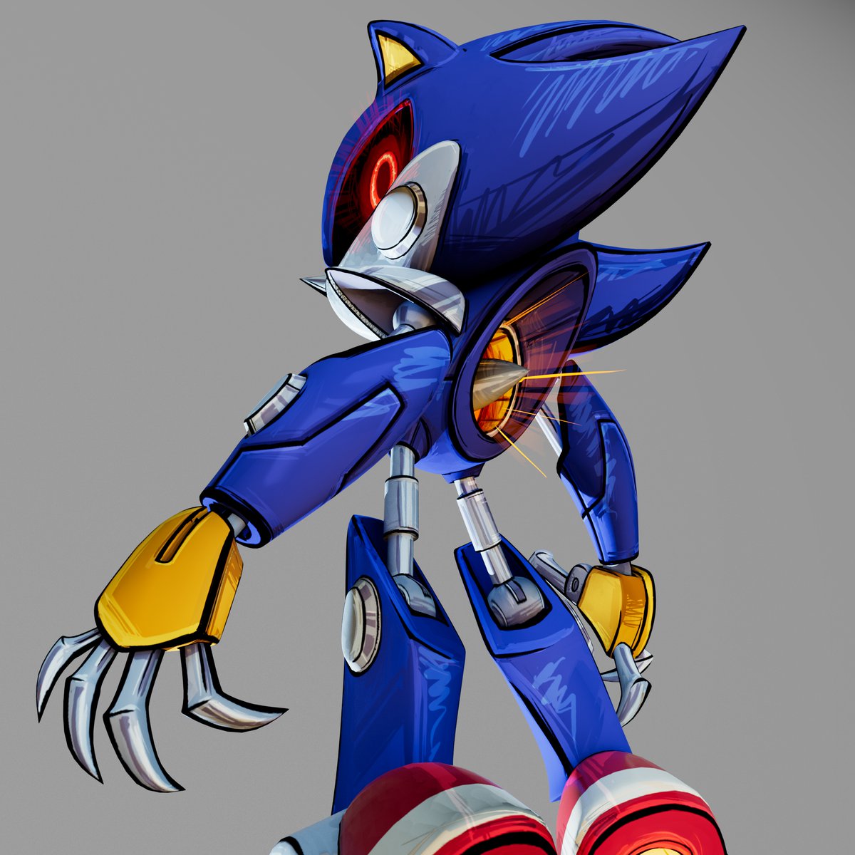 Ga33oART's tweet photo. Metal Sonic - 3D Model

Hi guys, this time I bring you a new project that I made. It is a recreation of metalsonic fanart (unknown artist); even though, I hope you like it. Thanks for your time, and See Ya.

#animation #sonic #metalsonic #sega #marioandsonic #3dart #art #modeling https://t.co/GpQUYLWGyG