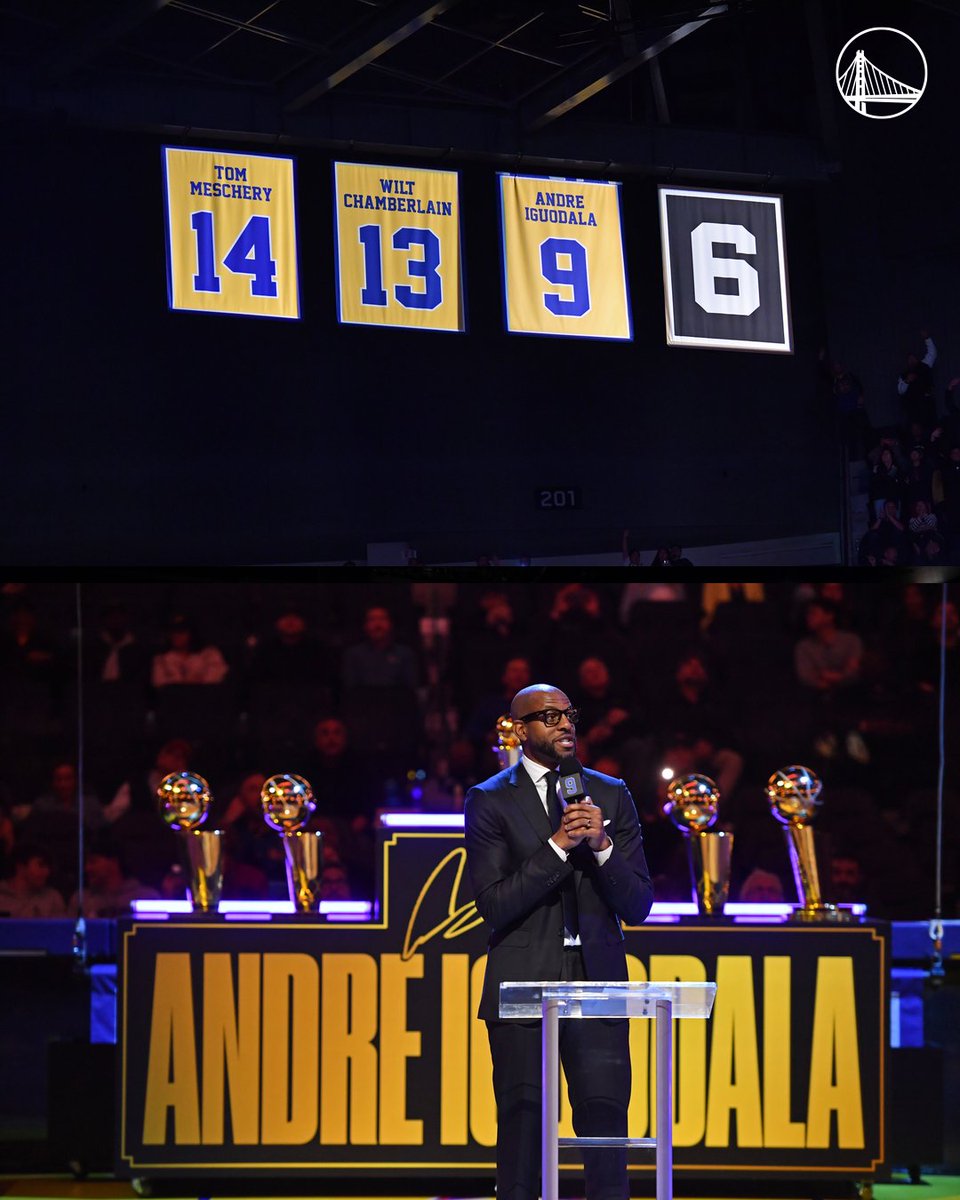 One year ago today, Andre Iguodala's No. 9 became forever.