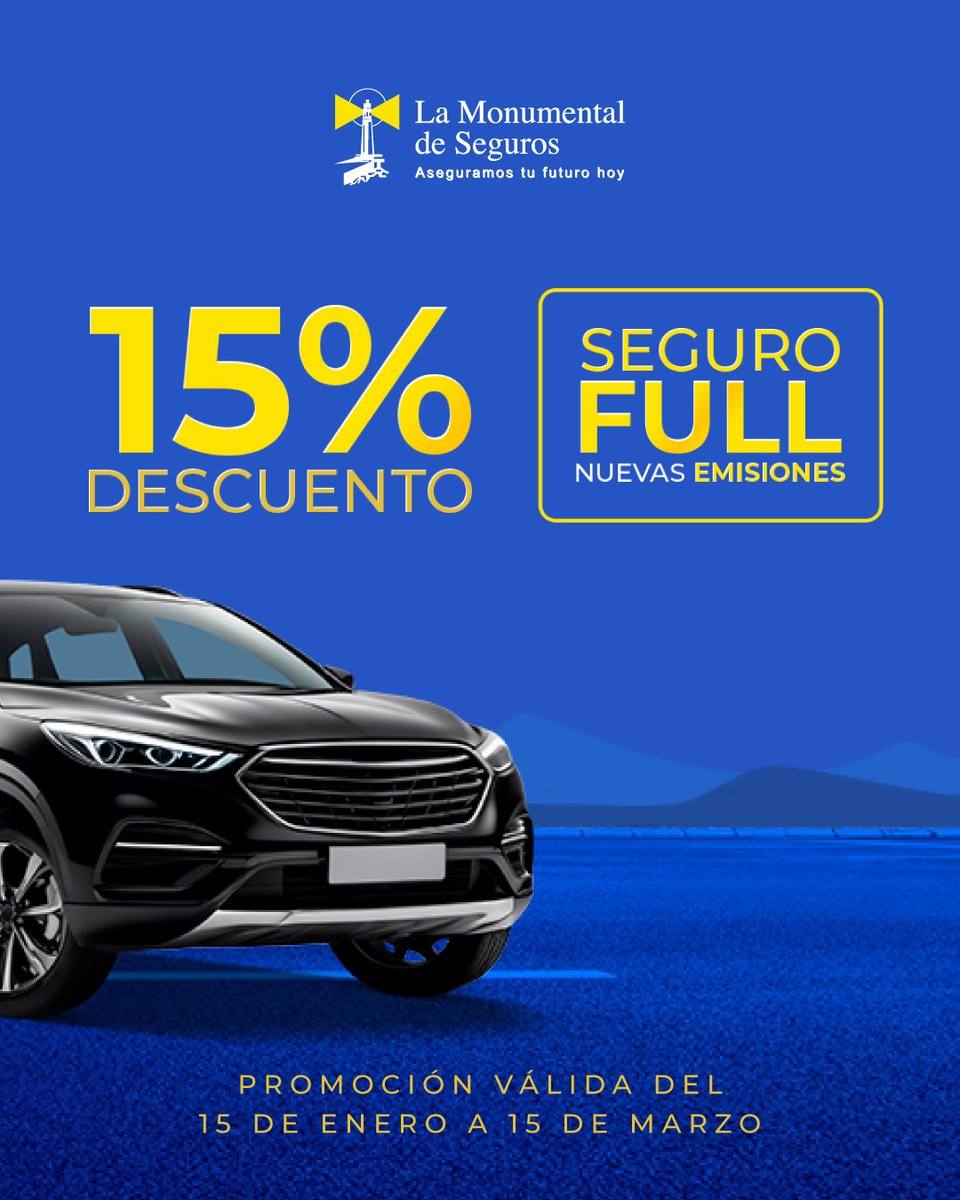 monumentalrd's tweet photo. El verdadero truco para ahorrar no es gastar menos, es elegir mejor.
Asegura tu vehículo con Seguro Full y ahorra 15% de descuento.
Promoción válida hasta el 15 de marzo de 2026. 🚗💙 https://t.co/DqJ1w9mND2