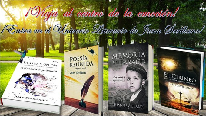 Sumérgete en el #Universo #Literario de Juan Sevillano, 
<a href="/RoMemoria/">Juan Sevillano</a> 
 Ven a conocer su #Obra : 
Disfruta de la espléndida madurez de un #escritor #clásico 

#Novela #Poesía #Relatos 
#LamejorProsa #LamejorPoesía 

leer.la/JuanSevillano