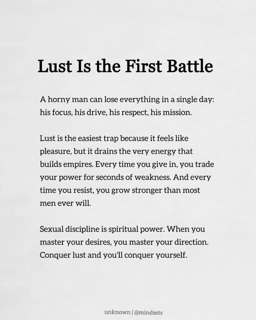 Lust Is the First Battle