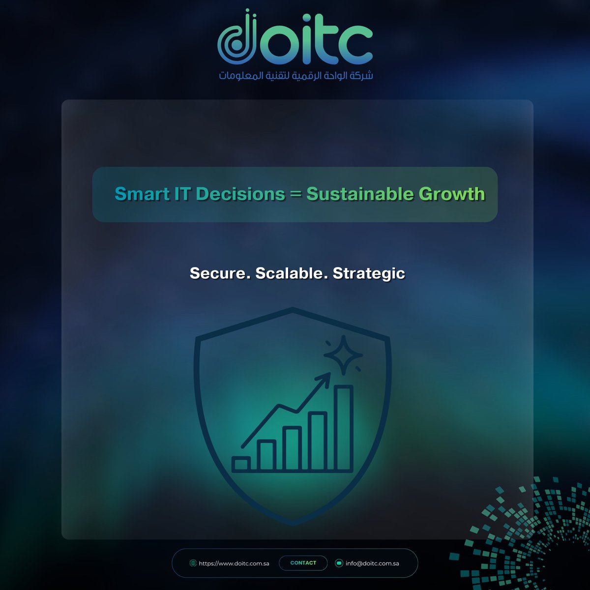 DOITC_SA's tweet photo. Smart IT decisions power sustainable growth.

The right technology strategy strengthens security, improves efficiency, and builds scalable foundations for long-term success.

IT isn’t just support — it’s a growth engine.

#ITSolutions #ITStrategy #DigitalTransformation #Growth https://t.co/jr6CmZ7asb
