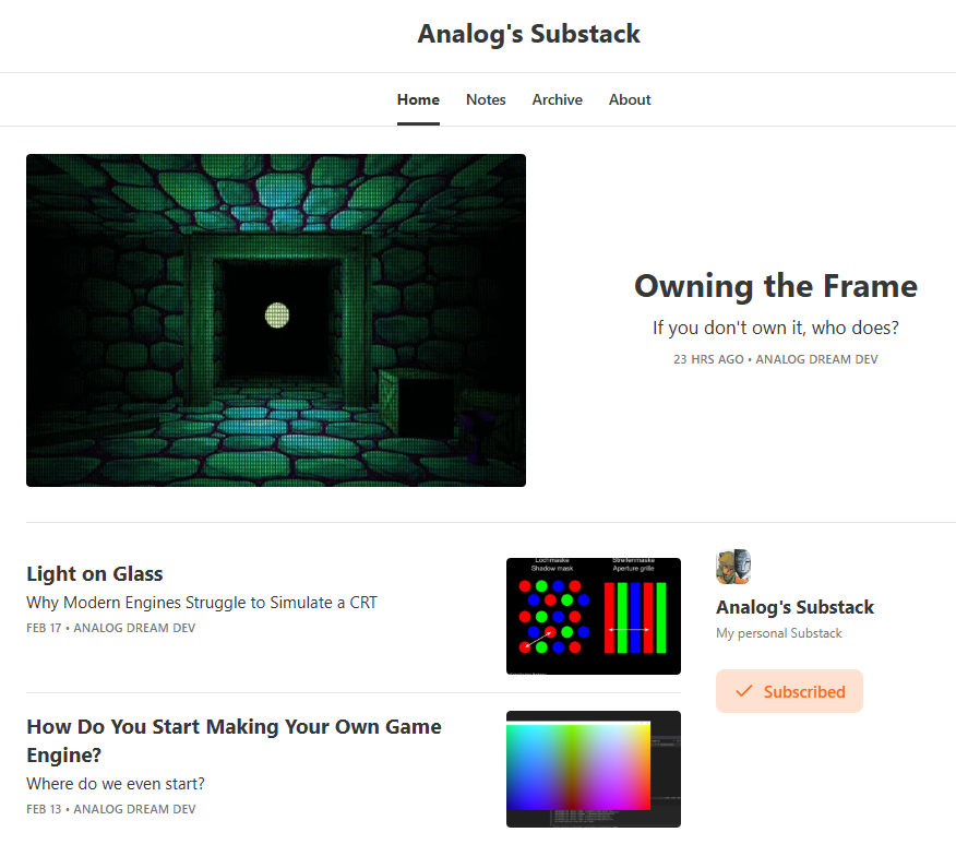 Analog Dream Dev tweet media