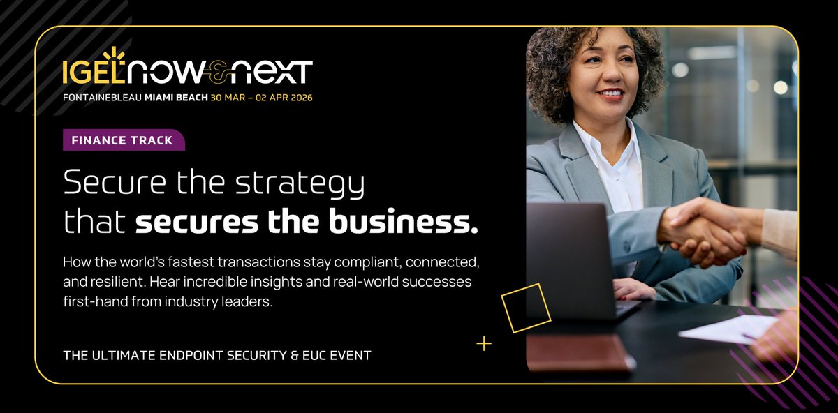 In financial services, trust and availability are non-negotiable. 💼🔐

At Now &amp; Next 2026, explore how leaders are solving for Zero Trust, secure desktop access, and always-on identity in high-pressure, high-regulation environments.

From insider insights to game-changing