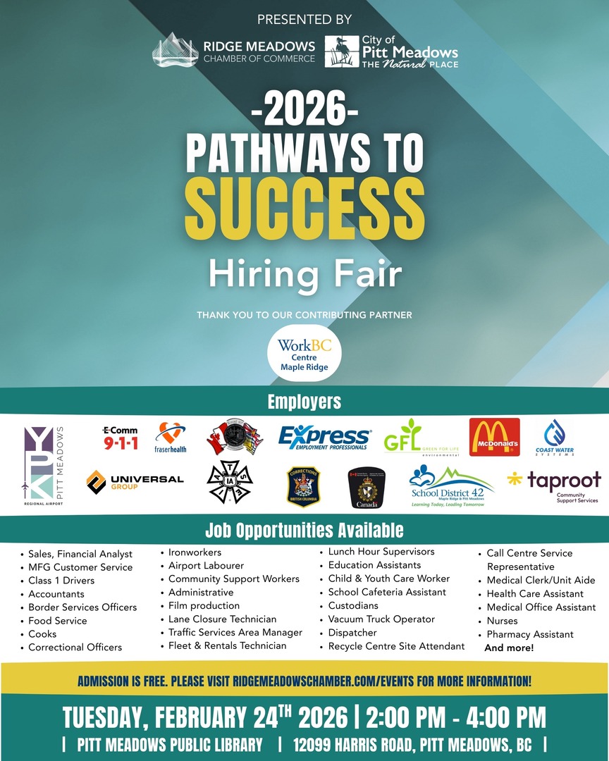 Join us tomorrow at the Pathways to Success hiring fair in Pitt Meadows! 

Discover the wages, benefits and career pathways that come with joining our trade. Whether you’re just starting out or looking for a new direction, we’re here to help you take the next step.