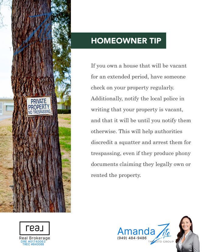 SoldbyZito's tweet image. Vacant home? Don’t leave it vulnerable.

✔️ Arrange regular check-ins
✔️ Notify local police in writing
✔️ Document everything

Simple steps now can prevent major legal headaches later.

#HomeownerTip #RealEstateAdvice #PropertyProtection