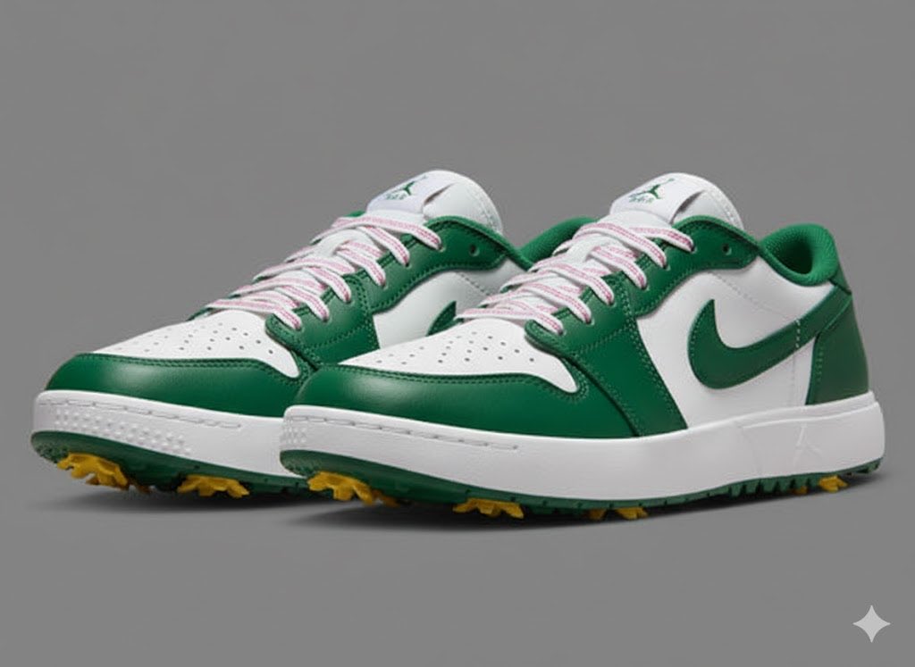 JulienGolfs's tweet photo. @Nike @nikegolfSEA @TheReal_MJ_23 
Make it happen! April’s coming rapidly 👀

Masters Edition Jordan low spiked https://t.co/e4a7TeYmv0