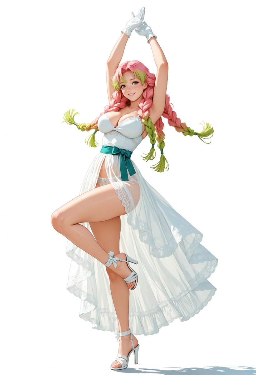 SevilArtAI's tweet photo. Spring turned into a ballerina with pink-green braids flying in the air. White lace, an emerald ribbon and a dance made of pure joy. 💃🌷 #AIArt #DigitalArt #SpringDance https://t.co/TUoysKS7oK