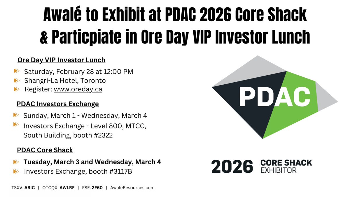 Awalé Resources (TSX-V: ARIC) 🟠 tweet media