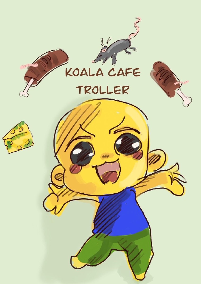 Check out this silly, yet adorable fanart from catgilrfun! 🍗🐀 Want to have your Koala Cafe Fanart posted here? Join our communications server! 

discord.gg/koala
