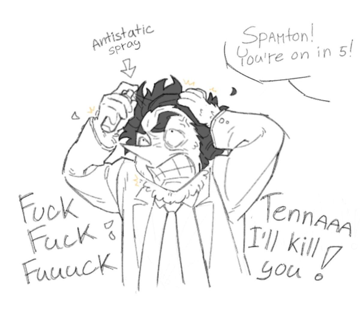 He probably needs gallons of antistatic per week (1/2)

#DELTARUNE #spamtenna