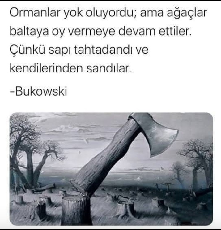 BİZİ Mİ TARİF EDİYOR ACABA?.
ZİRA DEVEYİ DİKEN İNSANI SEVEN MODUNDAN BİR TÜRLÜ KURTULAMIYORUZ DA..