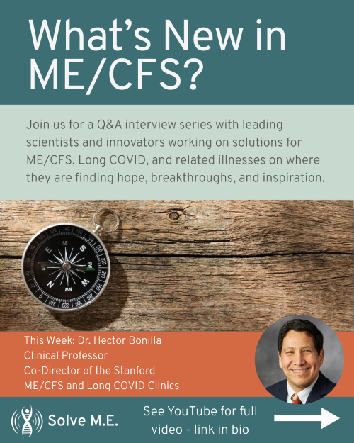 “We have much more technology available now than we did years ago - proteomics, metabolomics, genomic analysis, immune profiling. We may not yet have ideal biomarkers, but we are finding objective, biological changes.” - Dr. Hector Bonilla

Watch here: ow.ly/g7lY50Ykse1