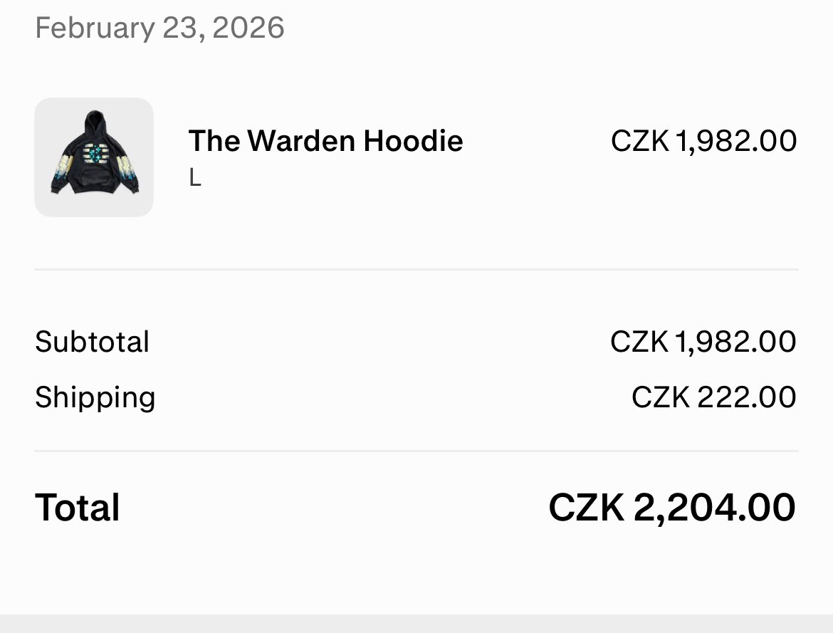 warden hoodie secured 💪🏻💪🏻