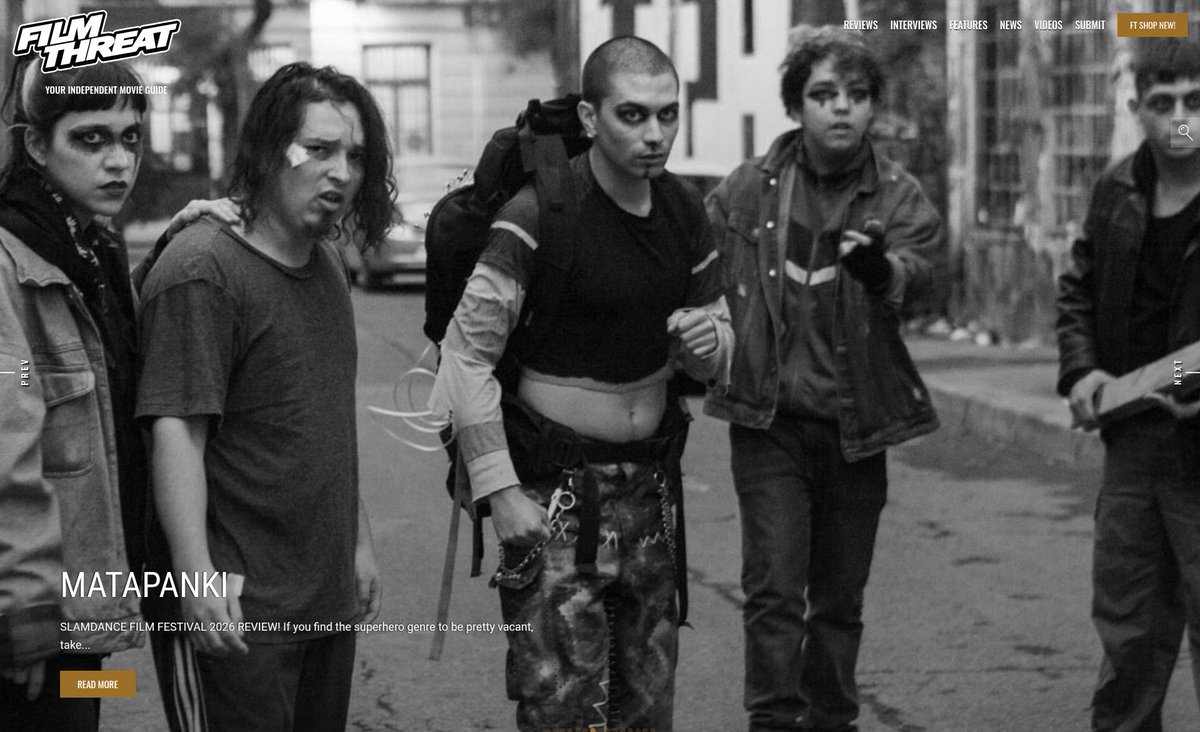 FilmThreat's tweet image. “...kaleidoscope of booze gives Ricardo super strength when he drinks it. Now he can beat up all the cops that hassle him and other punks…” Michael Talbot-Haynes reviews Matapanki; which screened @Slamdance.
filmthreat.com/reviews/matapa… #Slamdance #FilmThreatSlamdance #Slamdance2026