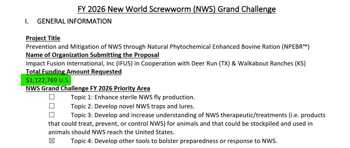 $IFUS Major news. You can download or read the $IFUS NWSW #USDA Grant App here:  otcmarkets.com/news-otcapi/ne… Or download the pdf there.

29 page NWSW Grant application has been filed. 

You can find it in this morning's OTC Markets news letter to shareholders.

This more Nobel Prize