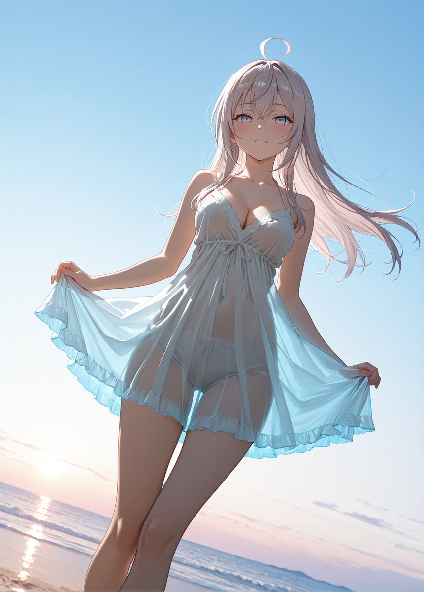 白ドレスなアリサ・ミハイロヴナ・九条さん SFW Illustration. No
