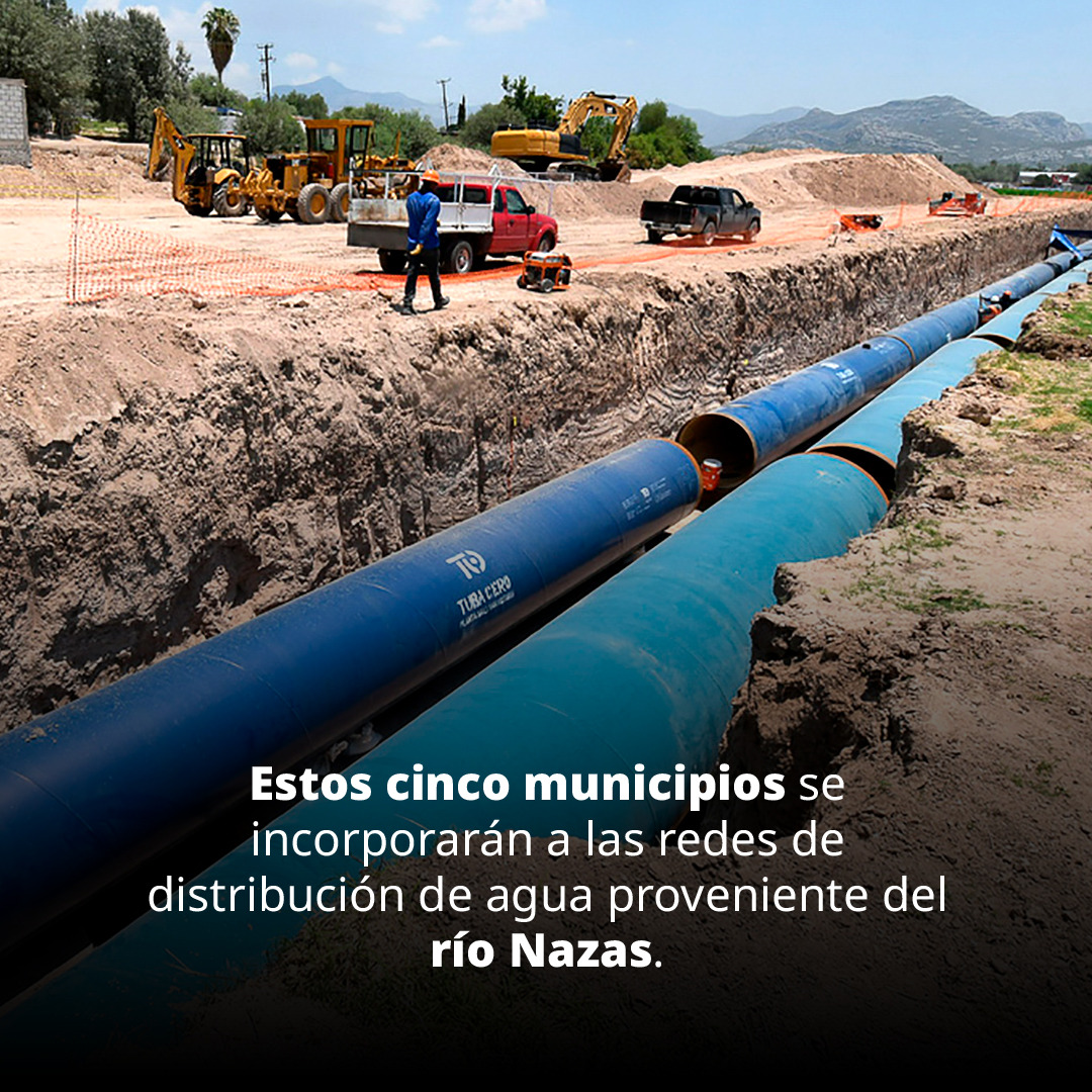 conagua_mx's tweet photo. ¡Agua limpia y segura para las personas de La Laguna! 

El Gobierno de México continúa con las obras de infraestructura en la región de la Comarca Lagunera, donde miles de personas recibirán agua de calidad para su bienestar y proteger su salud. https://t.co/PwPVFA1a3l