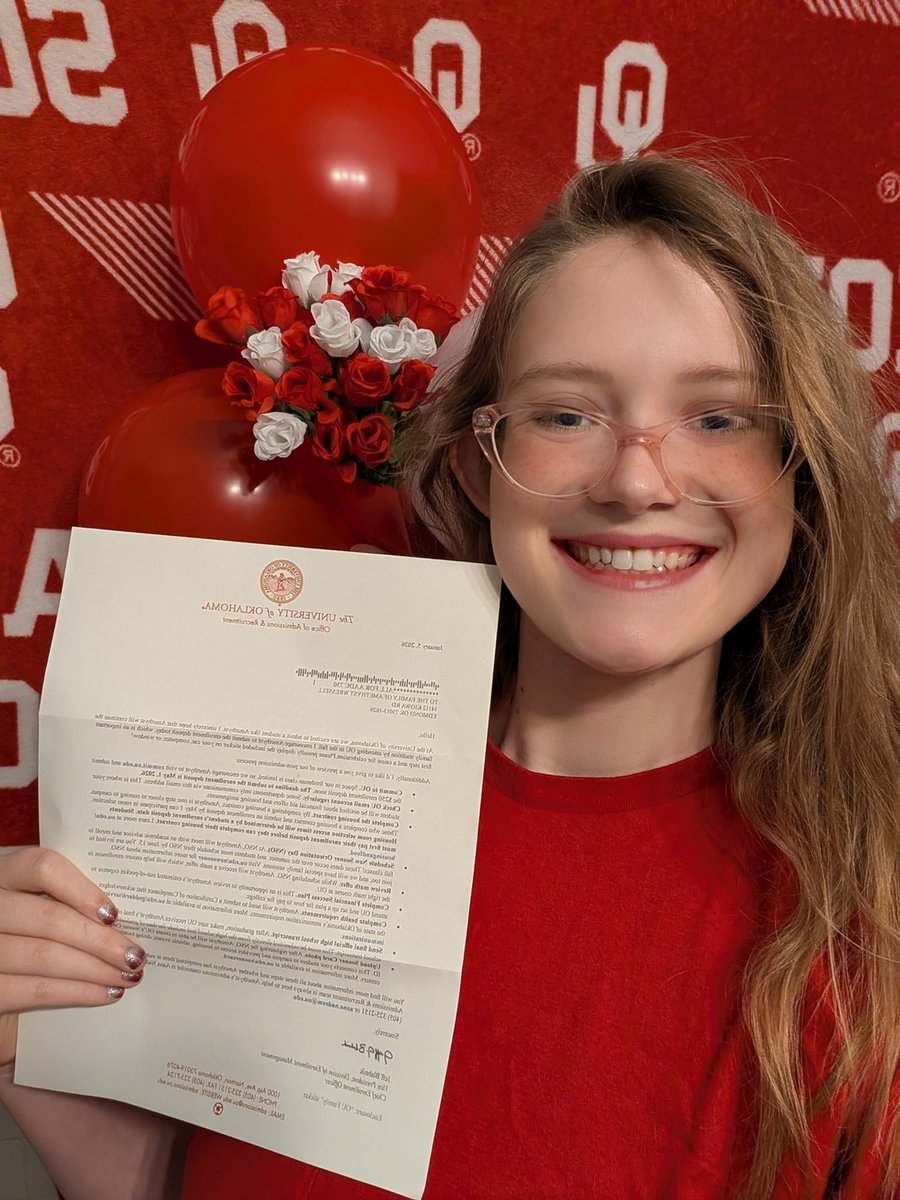 VirtualDove's tweet photo. 🎉 HUGE Congratulations to Amethyst W! 🎉

We are beyond proud to share that Amethyst has been accepted to the University of Oklahoma (OU)! ❤️🤍

#Classof26 #dovevirtualacademy #dva #collegeready https://t.co/rY4bS1kNJG