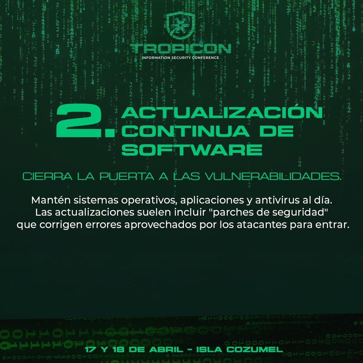 _TROPICON's tweet photo. 🔐 LA CIBERSEGURIDAD NO ES OPCIONAL, ES ESTRATEGIA 🚀

Tu negocio no solo necesita crecer… necesita estar protegido.

En un entorno donde cada clic puede representar una oportunidad 💻 o una amenaza ⚠️, la ciberseguridad es la capa que resguarda tu operación, tu información y la confianza de tus clientes.

Aquí te compartimos 4 pilares esenciales para blindar tu empresa y garantizar su continuidad.

#Ciberseguridad #ContinuidadDeNegocio #ProteccionDigital #EmpresasSeguras #SeguridadInformática