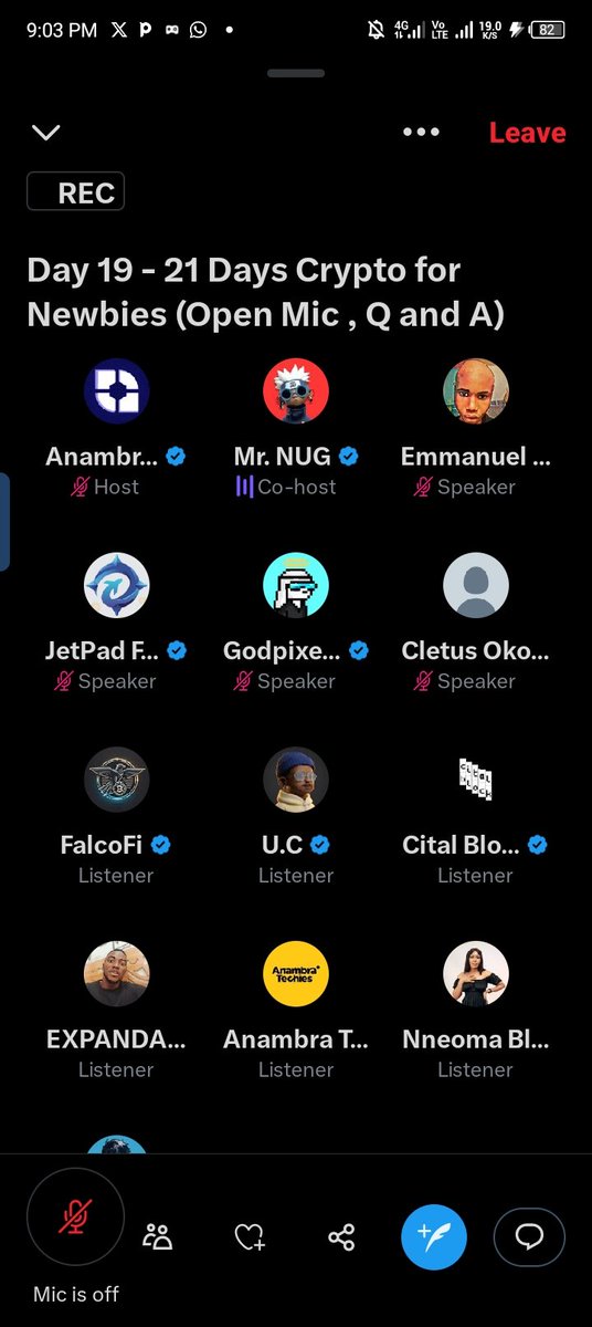 Day 19 of 21 days crypto for Newbies ( open mic, Q and A)

Alright guys today was an open mic for questions and answers and that question you have been asking yourself all the while was answered today thanks to the speakers in the building ❤️❤️