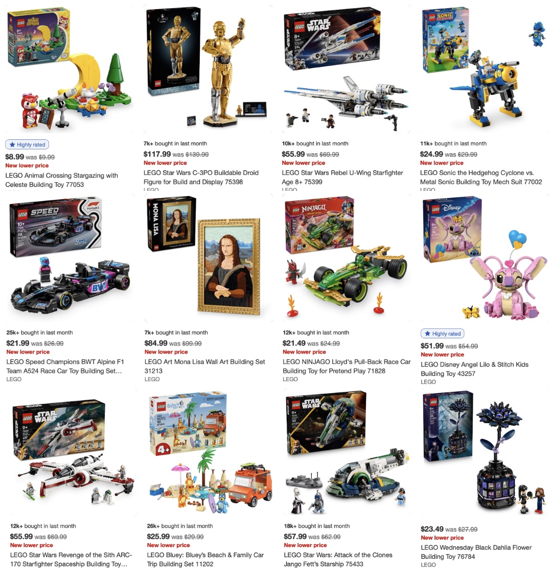 MixedBrick's tweet photo. Here are the sets that Target has reduced their baseline "regular" price for 👇

(1/3)

#LEGO #legonews #legodeals #legoset #Target https://t.co/3qIBwOByei