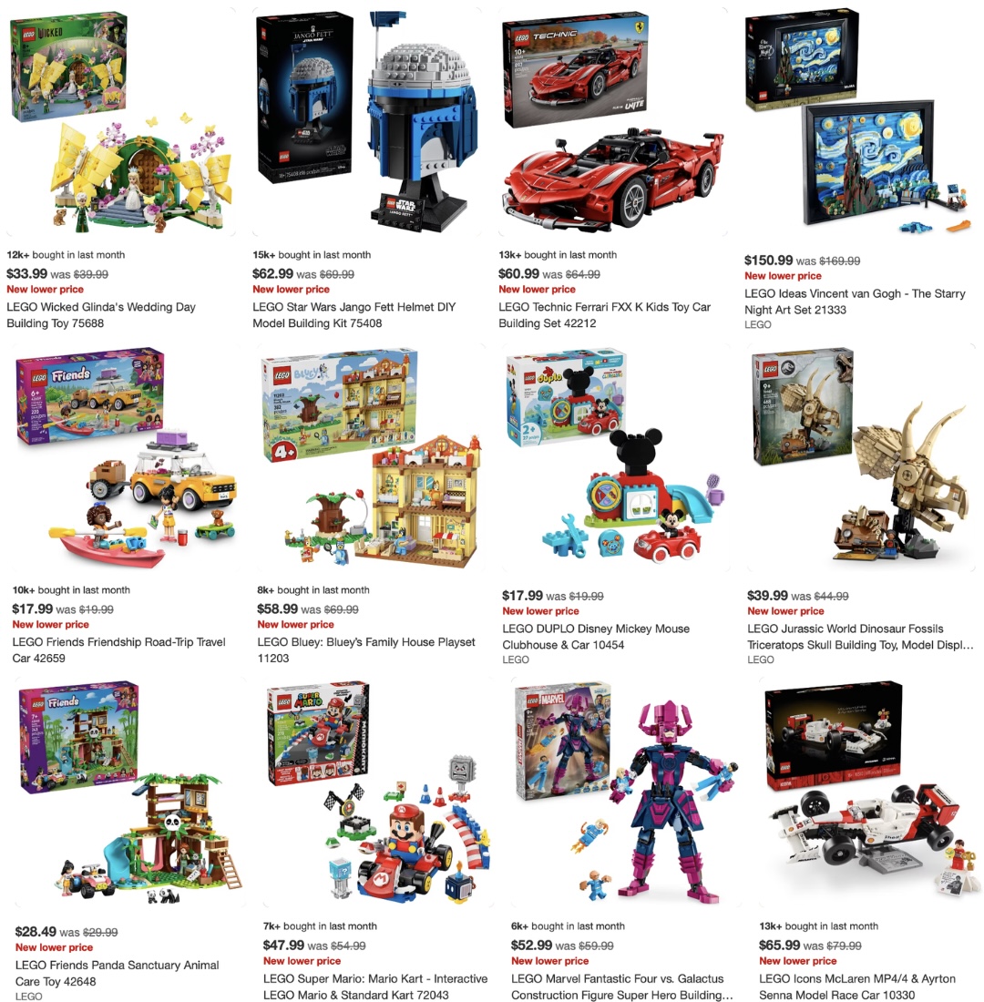 MixedBrick's tweet photo. Here are the sets that Target has reduced their baseline "regular" price for 👇

(2/3)

#LEGO #legonews #legodeals #legoset #Target https://t.co/zXWsgcNYyV