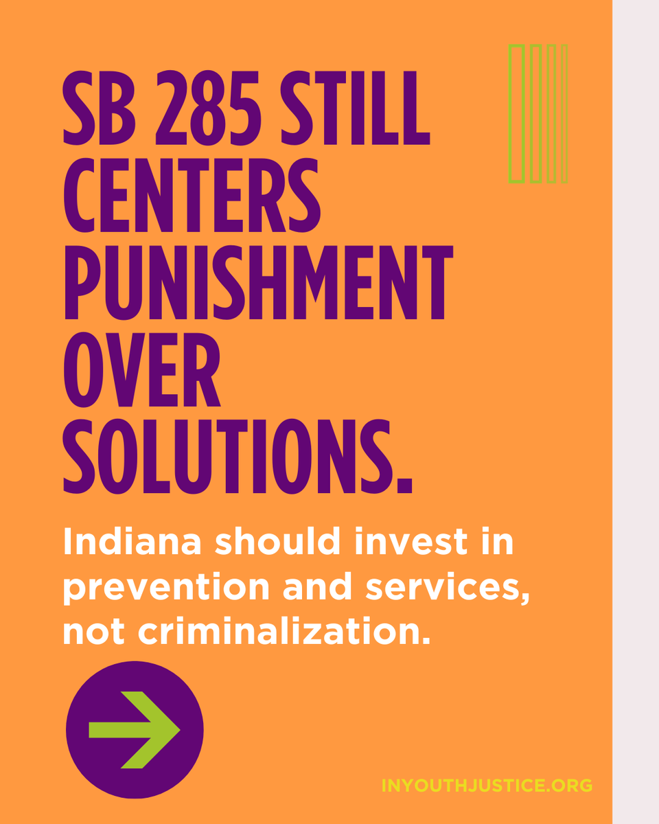 SB 285 is headed for final votes. Even with amendments, it still criminalizes homelessness &amp; mental health crises.

We’re asking lawmakers to vote NO on 2nd &amp; 3rd reading.

Call &amp; email your Rep today.
 #StopSB285 #INLegis