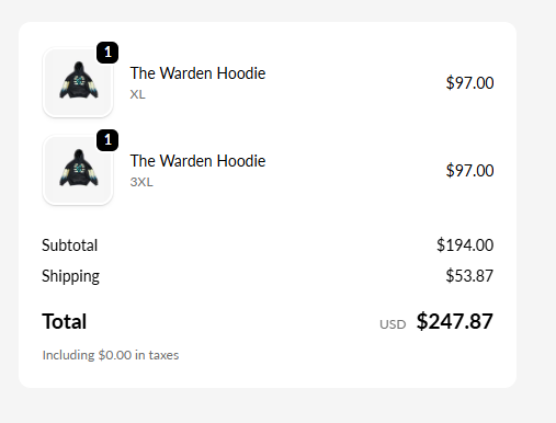 RoyalMagicGreas's tweet photo. Sorry to anyone who wanted a warden hoodie https://t.co/hiTKozW5yg