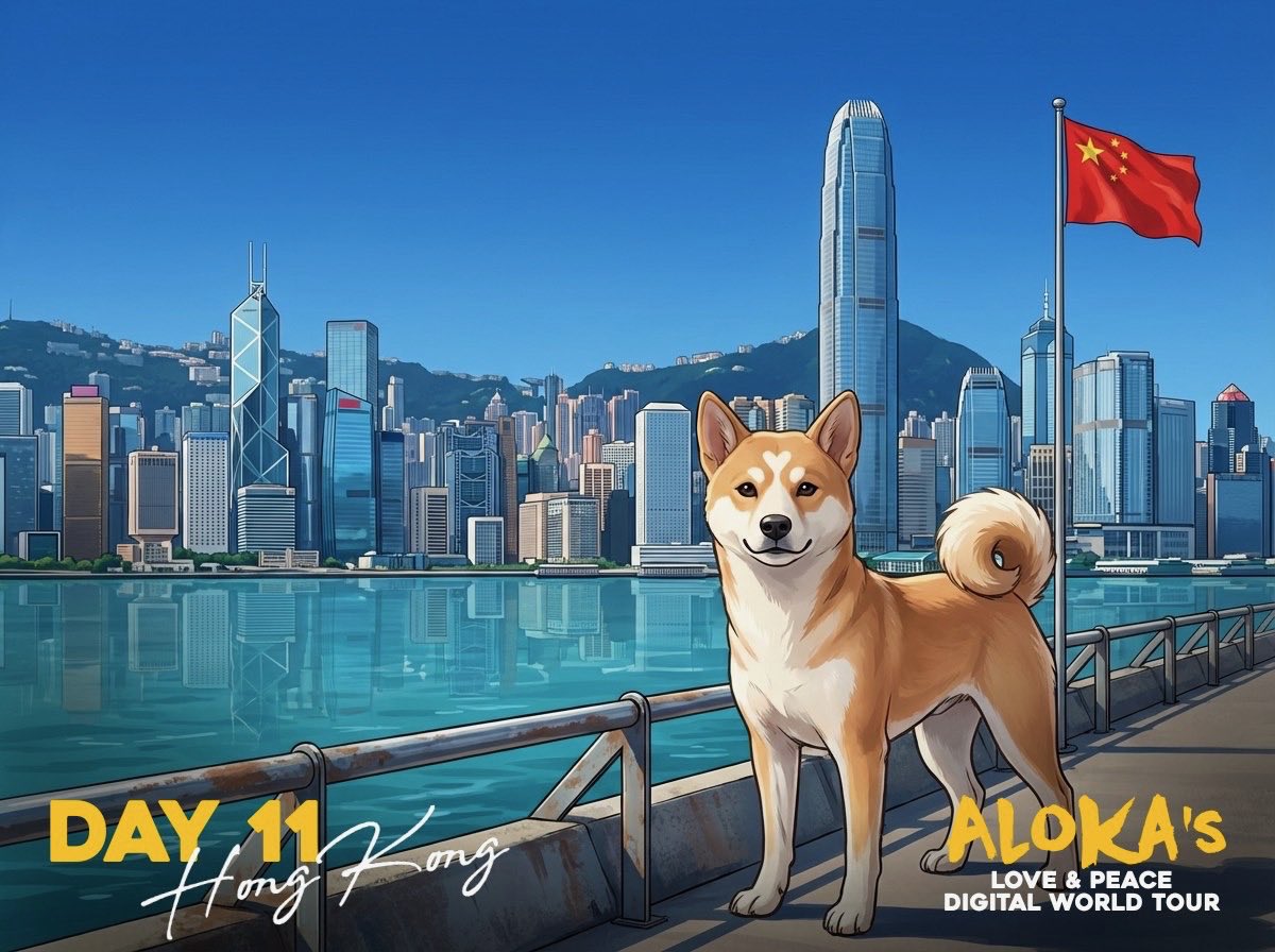 Aloka’s in Russia today for Day 10
 and Hong Kong tomorrow for the #AlokaDigitalPeaceWalk 

We donate $100 each day to a local  dog rescue. Sharing is caring 💛✌️