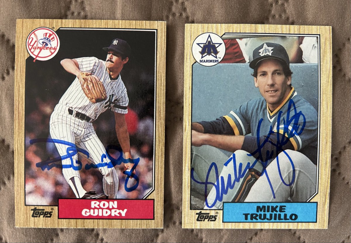OSmithCollector's tweet photo. This week’s 87 Topps additions! I did not know Ron Guidry had the career that he did. Look him up! #87Topps #Project87 https://t.co/jPXj7G3tDG