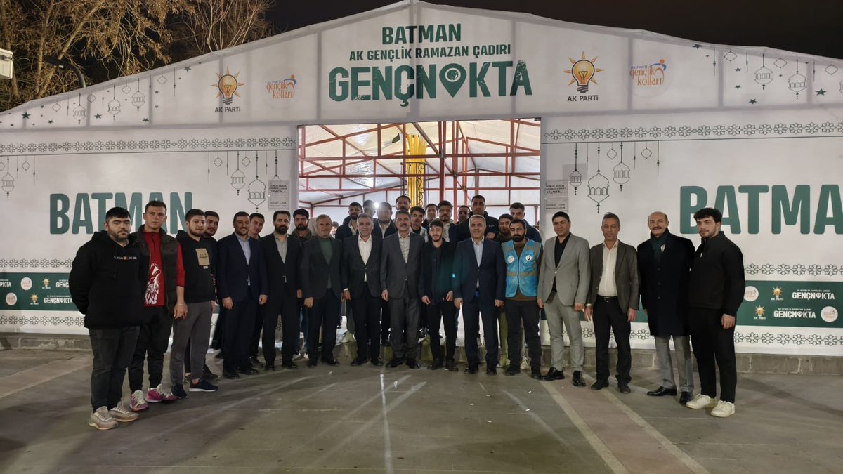 Haydi Gençler! AK Gençlik Ramazan Çadırı – Genç Nokta’da Buluşuyoruz! 

Batmanlı genç kardeşlerim; mübarek Ramazan ayı boyunca her gün iftardan sonra Gençlik Kollarımızın Atatürk Parkı Yanında kurduğu ve içerisinde;

✔️İkramlar
✔️Kıran kırana Langırt maçları
✔️Masa Tenisi