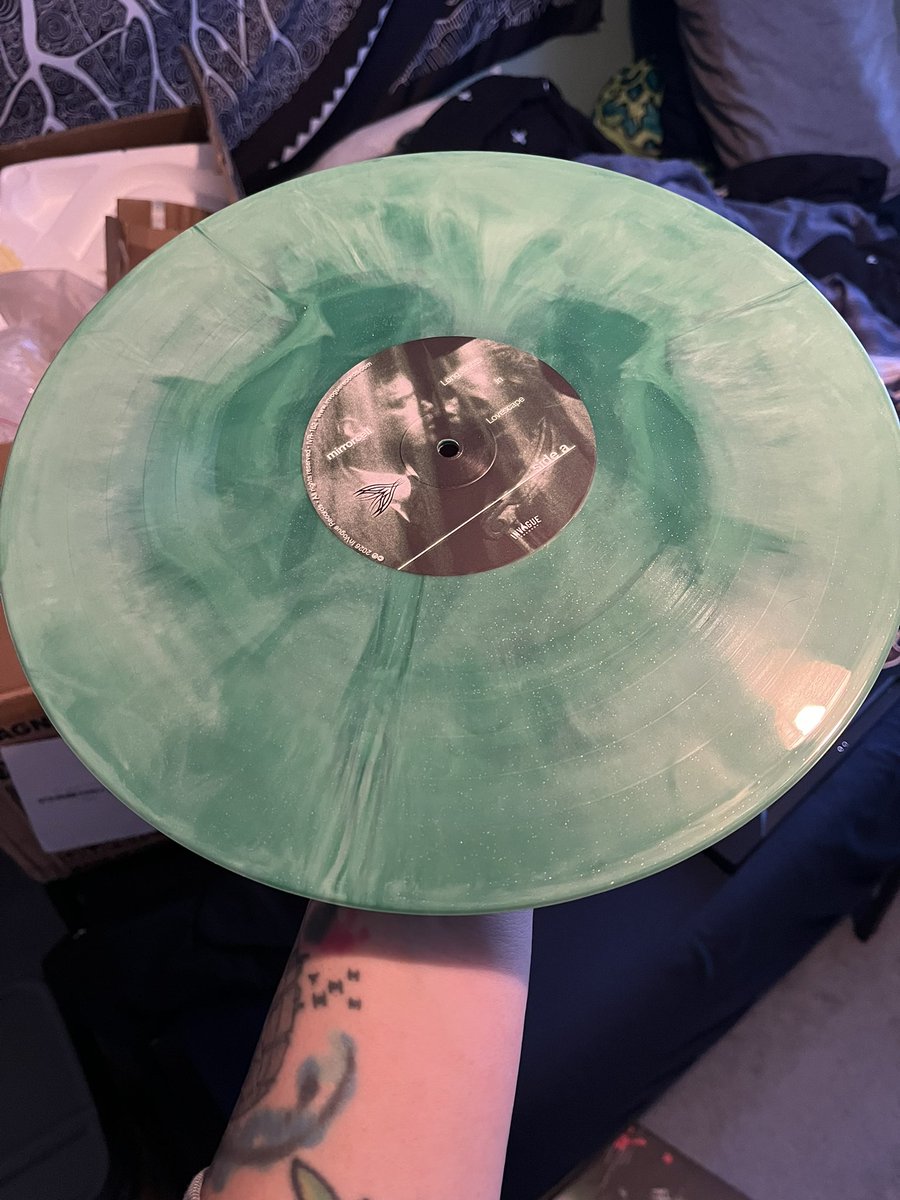 skye_wav's tweet photo. early AOTY contender goes to ‘Long Nights In Lovescape’ by #Mirrorcell
also i’ve never seen a glitter design on vinyl before omfg https://t.co/nxrVcnqFRn