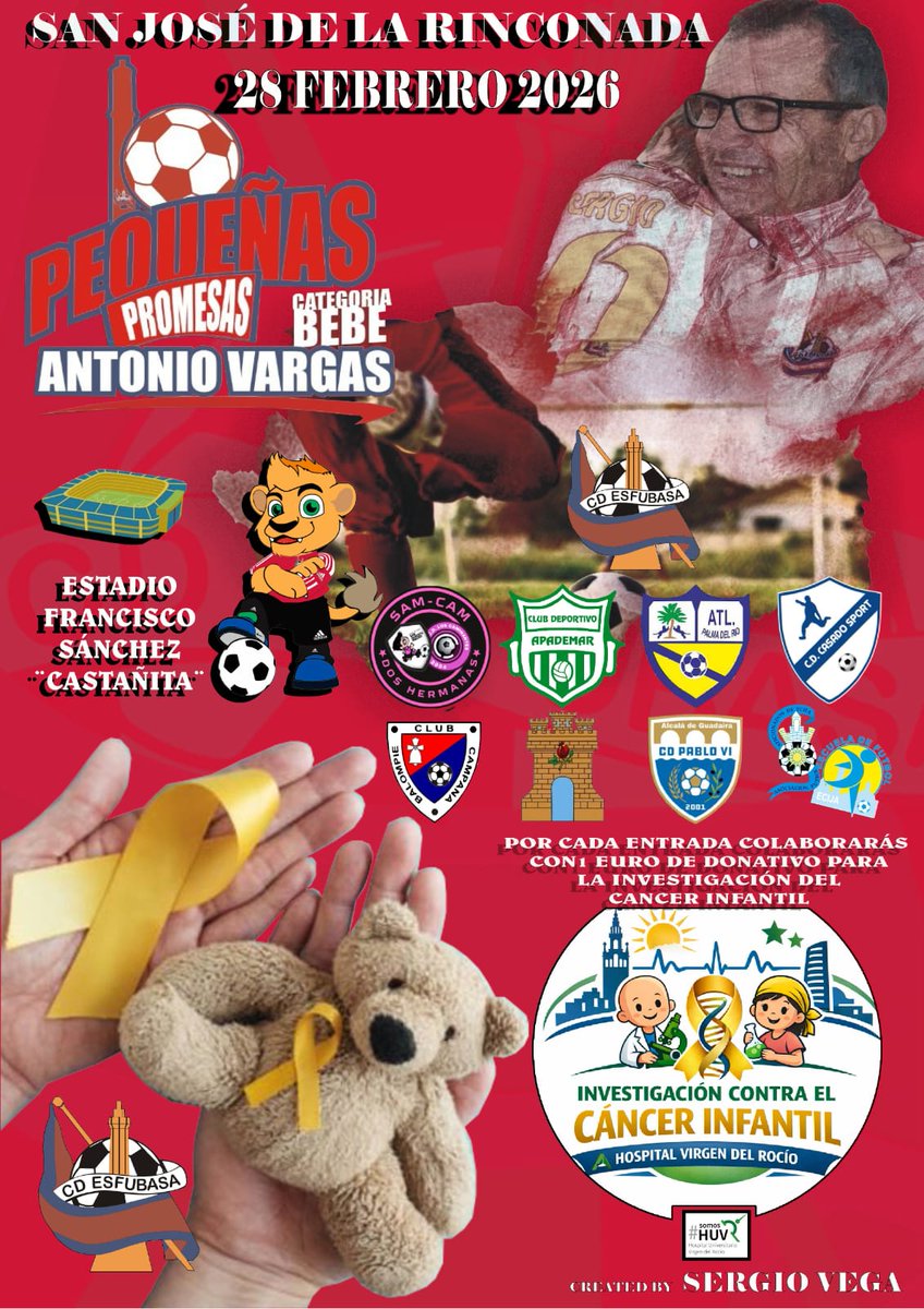 CDESFUBASA95's tweet photo. 📷I N F O📷.

El próximo 28 FEBRERO celebramos,

el Torneo "Pequeñas Promesas" Antonio Vargas.

Donde donaremos 1 euro  de tu entrada a  

INVESTIGACIÓN CONTRA EL CANCER INFANTIL.

Es un orgullo para nosotros,

ayudar a crear grandes oportunidades
Vamossss colabora!!! https://t.co/V6Rp0RAG3X