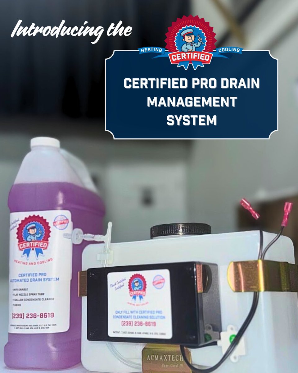 thinkcertified's tweet image. In Southwest Florida, clogged AC drain lines are one of the most common causes of water damage and system shutdowns. Our Certified Pro Drain Management System helps prevent buildup, protect your home, and keep your comfort uninterrupted.. #ThinkCertified #drainline #swfl #hvac
